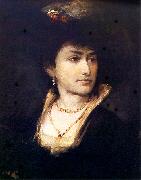 Maurycy Gottlieb Portrait of Artist's Sister - Anna oil on canvas